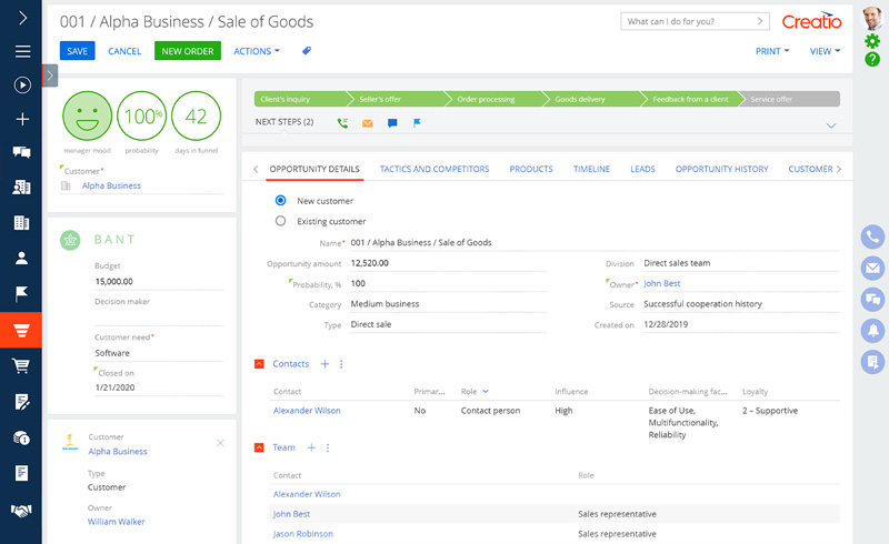 Service crm software Commercial