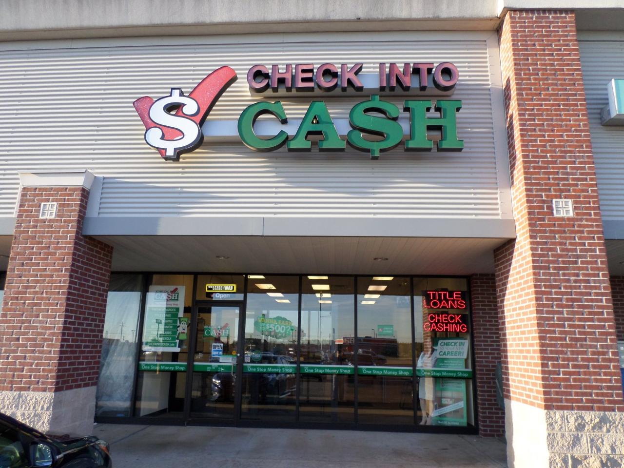 Check into cash online payment