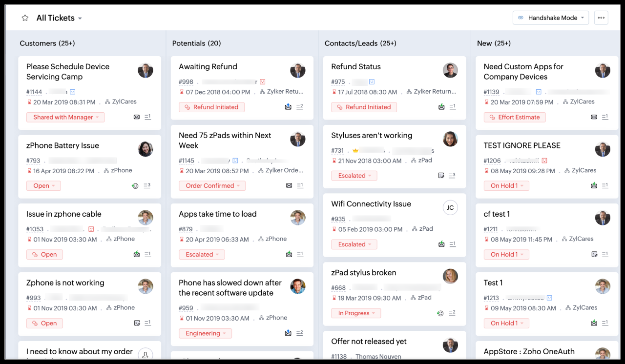 Zoho desk asset management