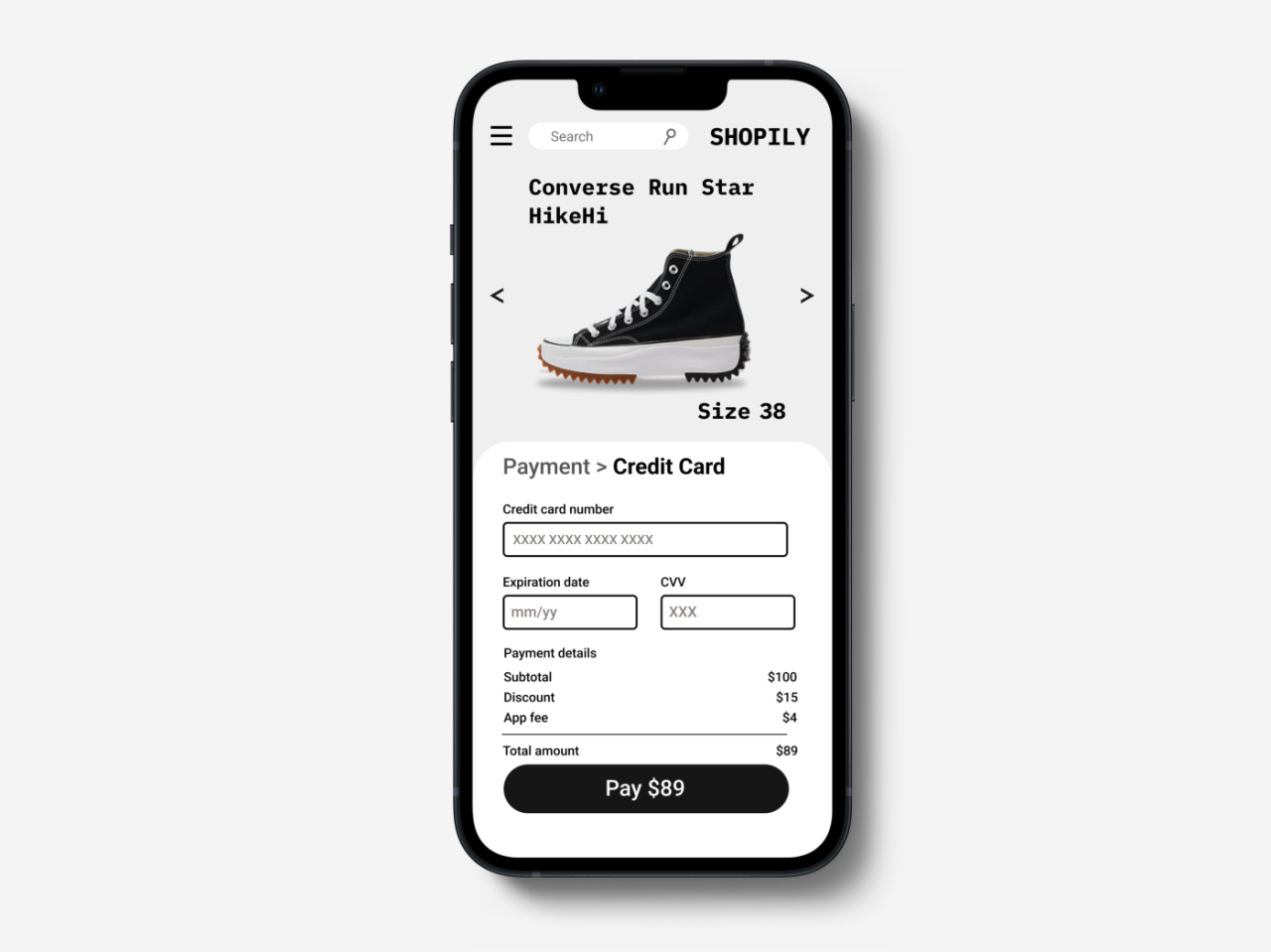 Apps App for credit card payment