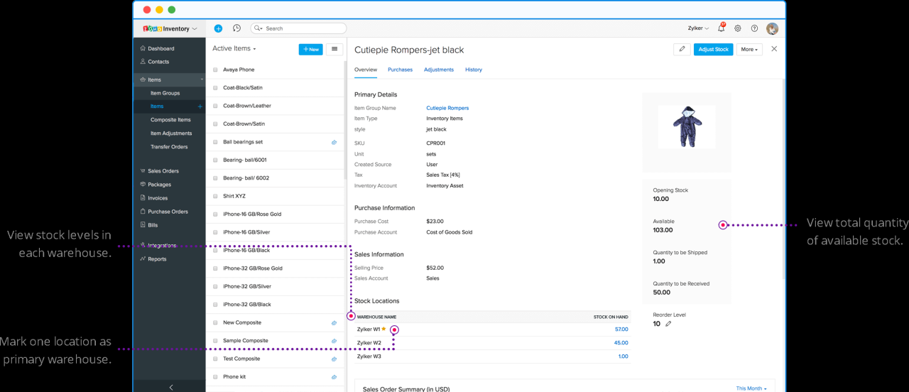 Inventory zoho software full view Inventory zoho
